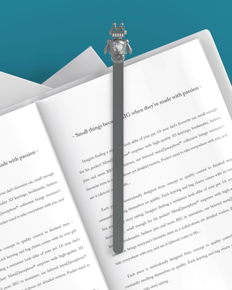 Robot Kitap Ayracı Gümüş Bonvagon Metalmorphose