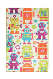 Robot Yıkanabilir Antibakteriyel Çocuk Halısı Renkli, Kaymaz Taban, Yıkanabilir Bonvagon