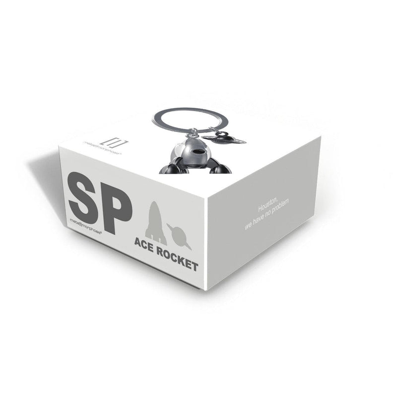 Roket ve Saturn Anahtarlık Seti Çelik Halkalı  Bonvagon Metalmorphose