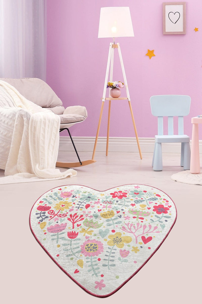 Romantico Dijital Baskılı Halı, Kaymaz Taban, Yıkanabilir Bonvagon