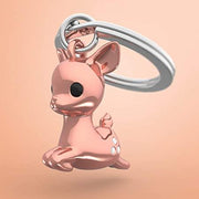 Rose Gold Geyik Anahtarlık Çelik Halkalı