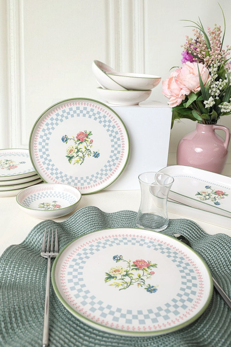 Rose Line Kahvaltı Takımı 12 Parça - 6 Kişilik Bonvagon