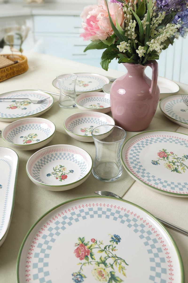 Rose Line Kahvaltı Takımı 12 Parça - 6 Kişilik Bonvagon