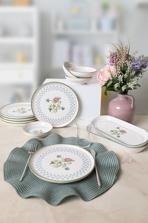 Rose Line Kahvaltı Takımı 12 Parça - 6 Kişilik Bonvagon