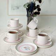 Rose Line Stackable Çay Takımı 12 Parça 6 Kişilik