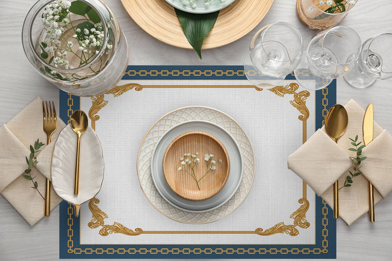 Royal Vase 4'lü İnce Keten Kumaş Amerikan Servisi 50x35cm Bonvagon