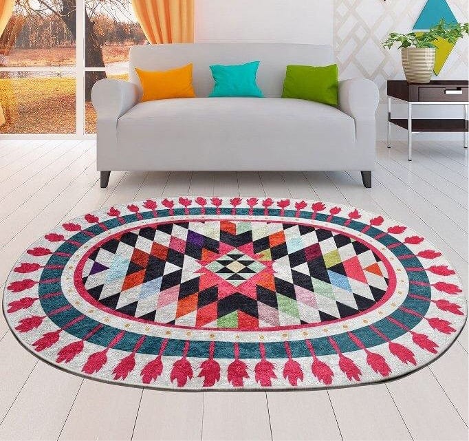 Rustico 120x180 Dijital Baskılı Halı, Kaymaz Taban, Yıkanabilir Bonvagon