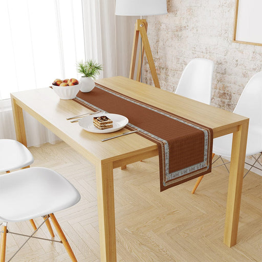 Rusty İnce Keten Runner 140x45cm