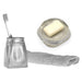Sabunluk diş fircalik 2li Banyo Seti, kristal Taşlı Gümüş Poliresin Bonvagon