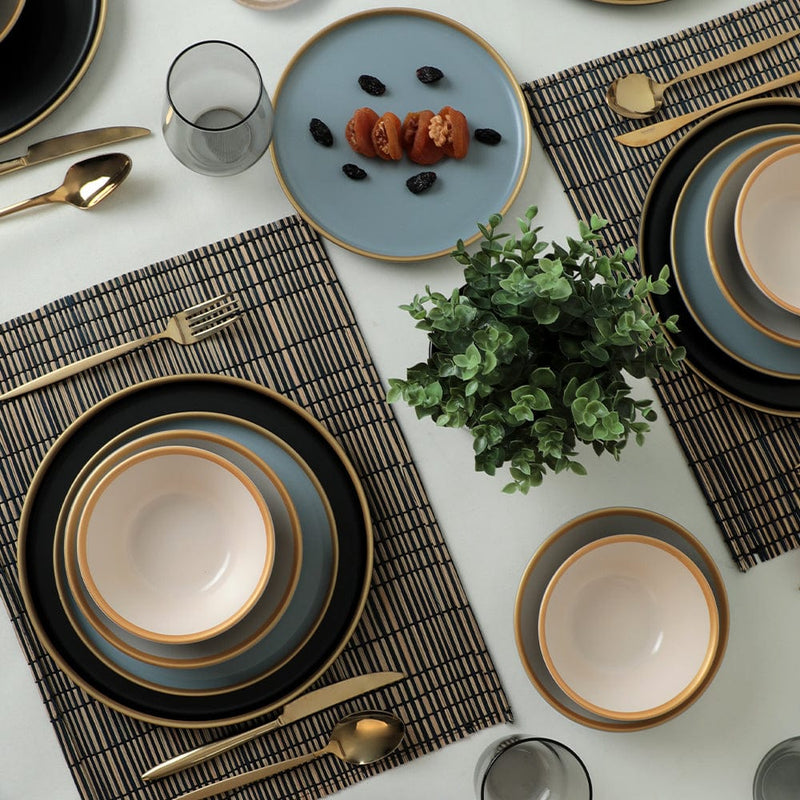 Safir Gri Yemek Takımı 6 Kişilik 24 Parça Bonvagon