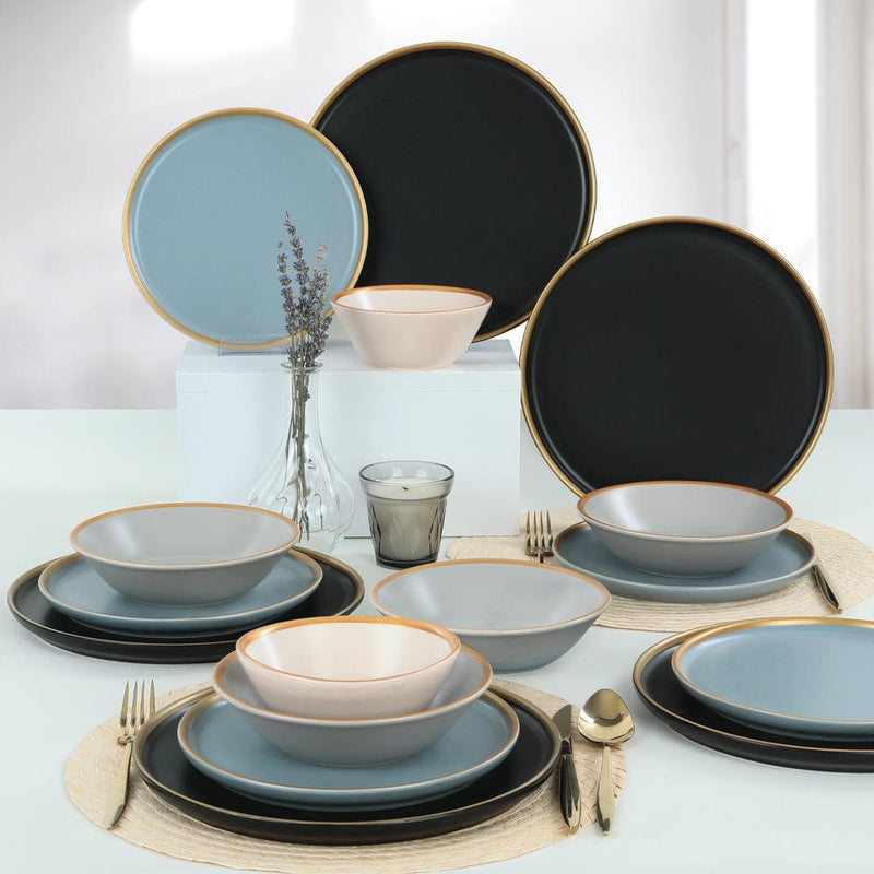 Safir Gri Yemek Takımı 6 Kişilik 24 Parça 624-995 Bonvagon