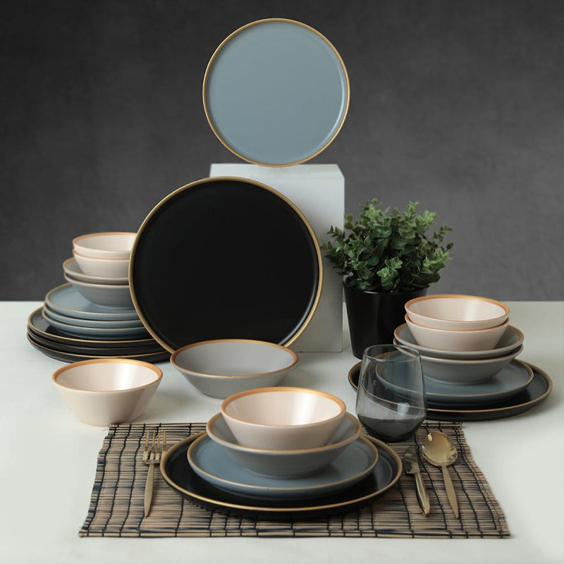 Safir Gri Yemek Takımı 6 Kişilik 24 Parça 624-995 Bonvagon