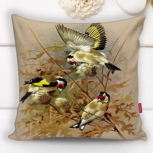 Saka Kuşlu Dijital Baskılı Dekoratif Yastık Kırlent Kılıfı 43x43cm