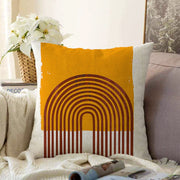 Sanatsal Boho Çizimli Dijital Baskılı Dekoratif Raşel Kadife Yastık Kırlent Kılıfı Bonvagon