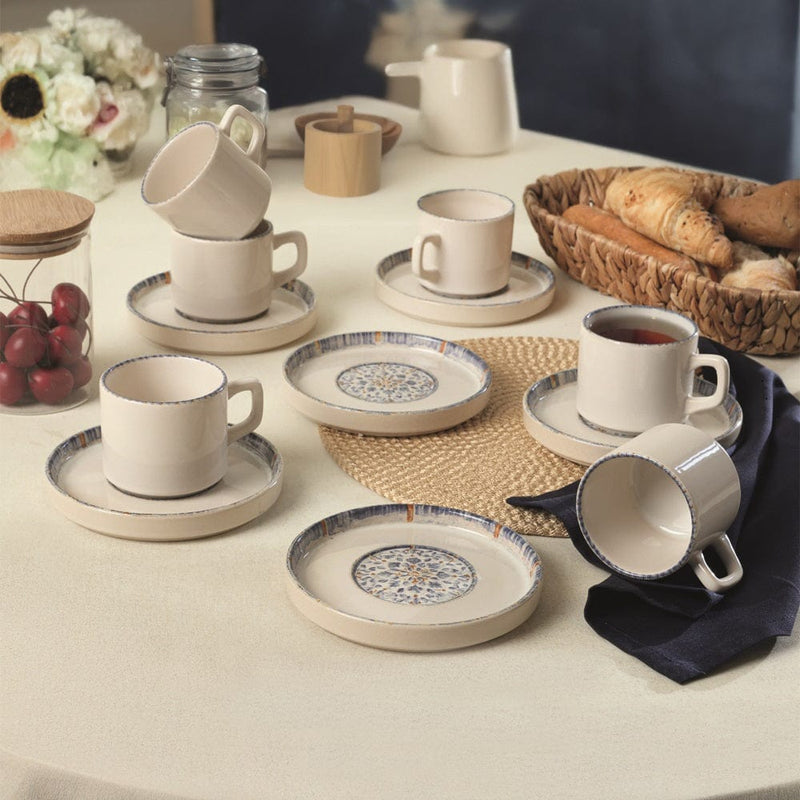 Sapphire Stackable Çay Takımı 12 Parça 6 Kişilik Bonvagon