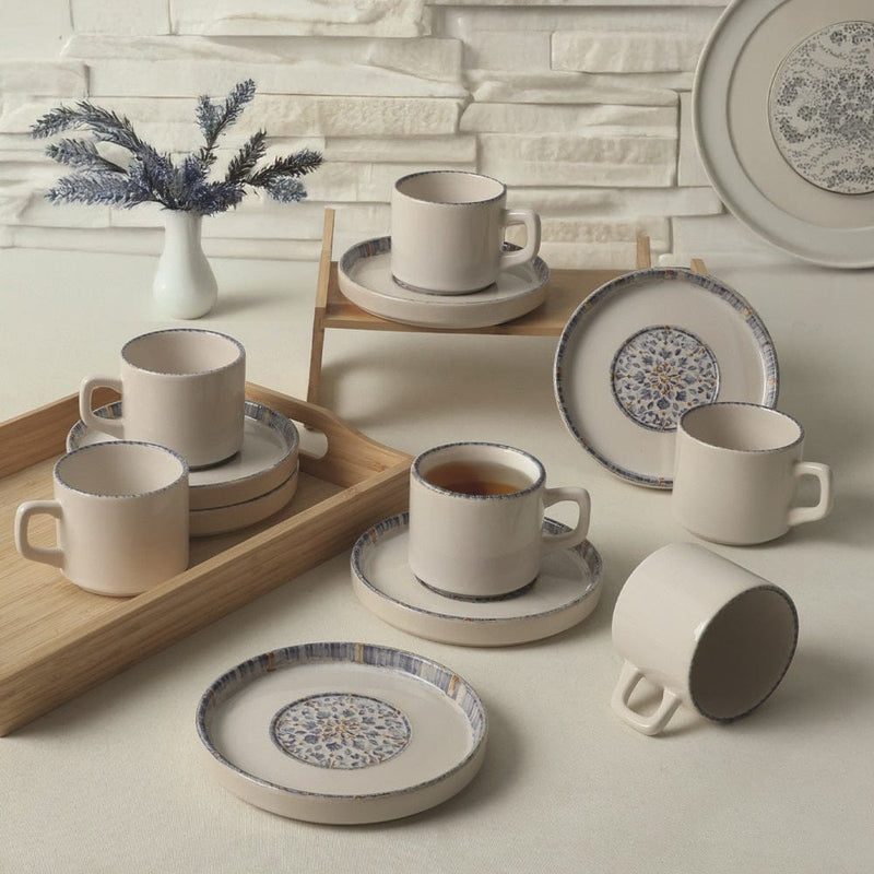 Sapphire Stackable Çay Takımı 12 Parça 6 Kişilik Bonvagon