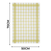 Sarı 3lü Kareli Set Kurulama Bezi Pamuklu Mutfak Havlusu Çok Amaçlı Örtü 50x70cm Bonvagon