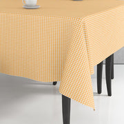Sarı Beyaz Pöti Kareli Masa Örtüsü %100 Pamuk 170x170cm Bonvagon