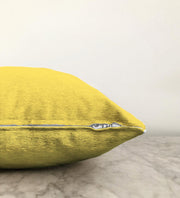 Sarı Renkli Dijital Baskılı Raşel Kadife Yastık Kırlent Kılıfı Bonvagon