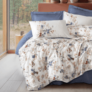 Saten Çift Kişilik Nevresim Takımı Nebulae İndigo 83 Tel 4 Adet Yastık Kılıfı Bonvagon