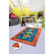 Seksek Yıkanabilir Antibakteriyel Çocuk Halısı, Kaymaz Taban, Yıkanabilir Bonvagon