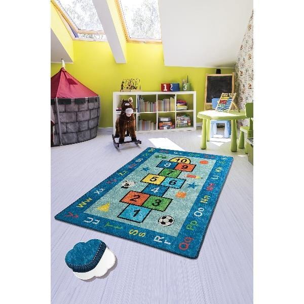 Seksek Yıkanabilir Antibakteriyel Çocuk Halısı, Kaymaz Taban, Yıkanabilir Bonvagon