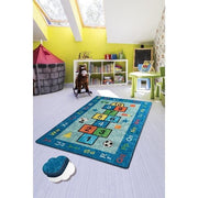 Seksek Yıkanabilir Antibakteriyel Çocuk Halısı, Kaymaz Taban, Yıkanabilir Bonvagon