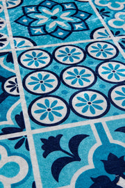 Seramik Dijital Baskılı 2li Set Banyo Halısı, Kaymaz Taban, Yıkanabilir Bonvagon