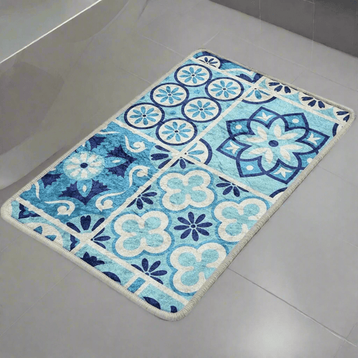 Seramik Dijital Baskılı 40x60cm Banyo Paspas ve Halısı, Kaymaz Taban, Yıkanabilir Bonvagon
