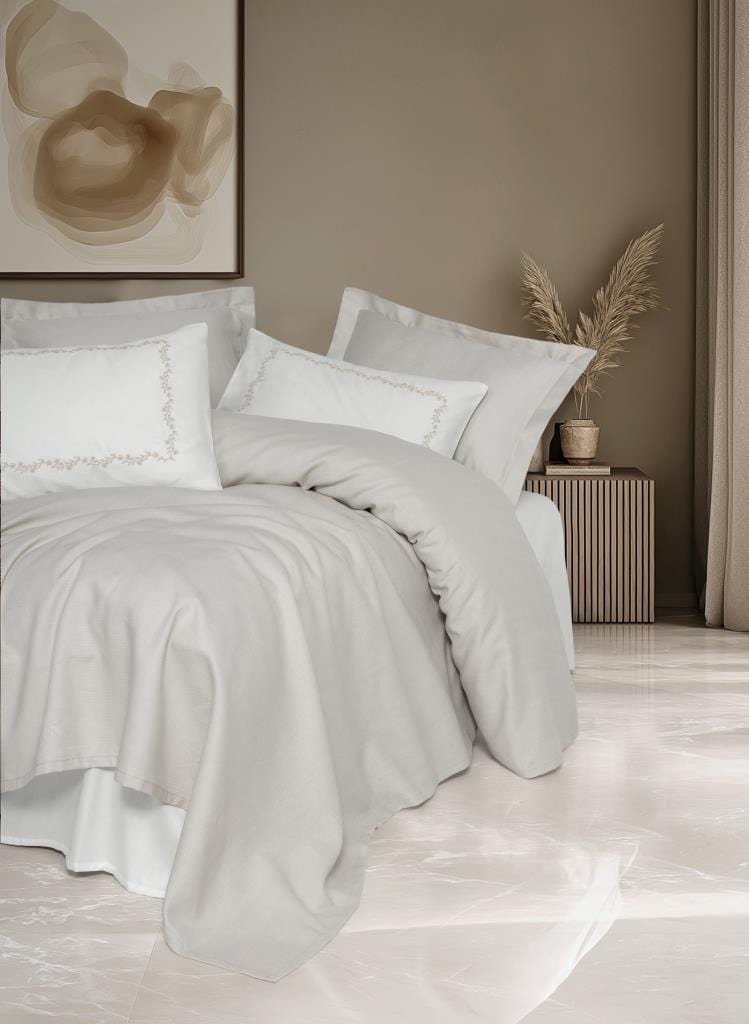 Serenity Bambu Çift Kişilik Pike Takımı Filima Bej 4 Adet Yastık Kılıfı Bonvagon