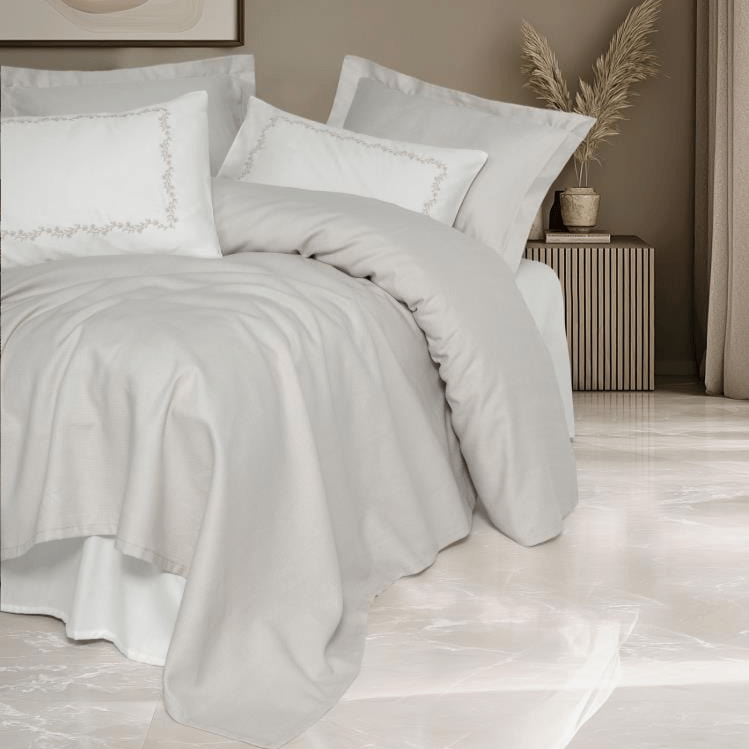 Serenity Bambu Çift Kişilik Pike Takımı Filima Bej 4 Adet Yastık Kılıfı Bonvagon