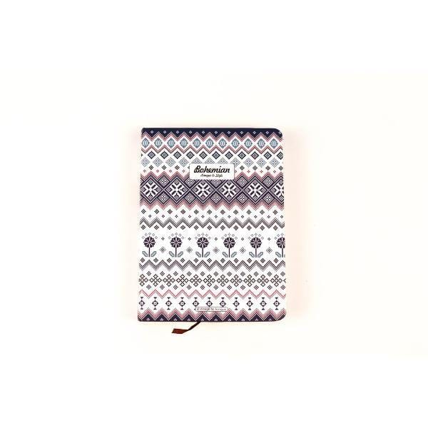 Sert Kapaklı Mavi Desenli Defter 108x148mm Bonvagon