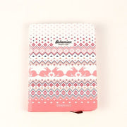 Sert Kapaklı Pembe Desenli Defter 108x148mm Bonvagon