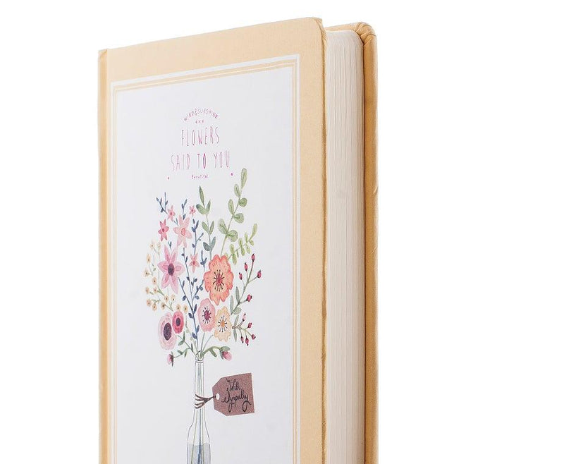 Sert Kapaklı Sarı Çiçekli Defter Bonvagon
