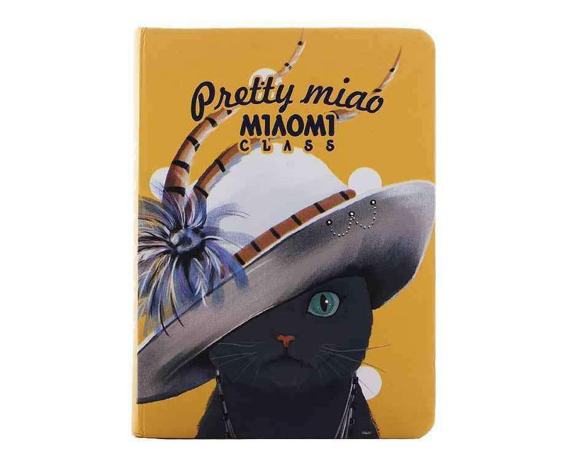 Sert Kapaklı Sarı Kedili Defter 108x148mm Bonvagon