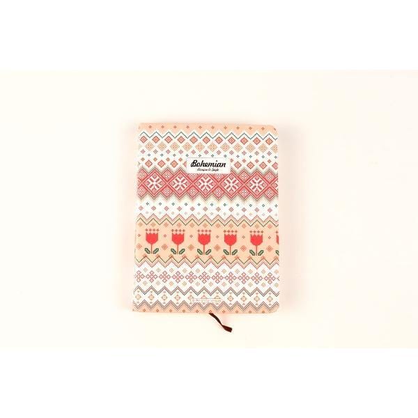 Sert Kapaklı Turuncu Desenli Defter 108x148mm Bonvagon