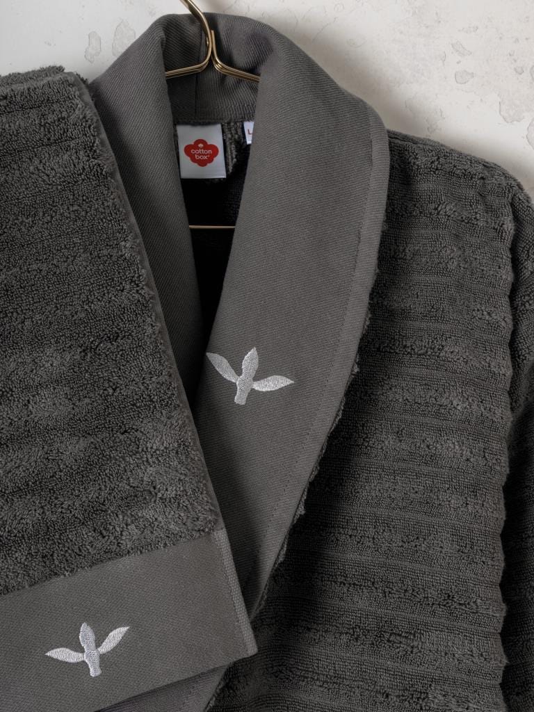 Seta Aile Bornoz Seti Genny Beyaz Antrasit Bonvagon