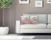 Sevimli Kuşlar Dijital Baskılı Dekoratif Yastık Kırlent Kılıfı 43x43cm Bonvagon