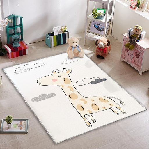 Sevimli Zürafa Çocuk Odası Halısı Antialerjik OEKO-TEX Bonvagon