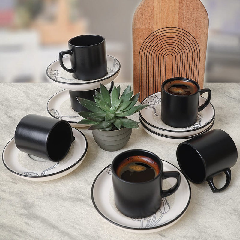 Shade Flowers Nordic Kahve Takımı 12 Parça 6 Kişilik Bonvagon