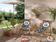 Shakespeare Katlanabilir Şezlong Katlanır Ahşap Lounge Chair