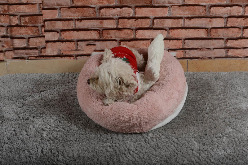 Sheppard Polar Yıkanabilir Yuvarlak Köpek Kedi Yatağı 60cm Açık Pudra