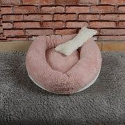 Sheppard Polar Yıkanabilir Yuvarlak Köpek Kedi Yatağı 60cm Açık Pudra