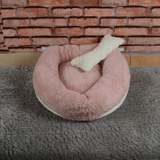 Sheppard Polar Yıkanabilir Yuvarlak Köpek Kedi Yatağı 60cm Açık Pudra