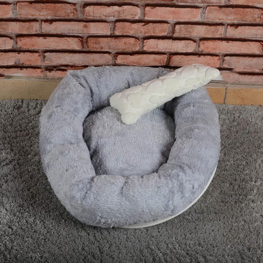 Sheppard Polar Yıkanabilir Yuvarlak Köpek Kedi Yatağı 60cm Gri