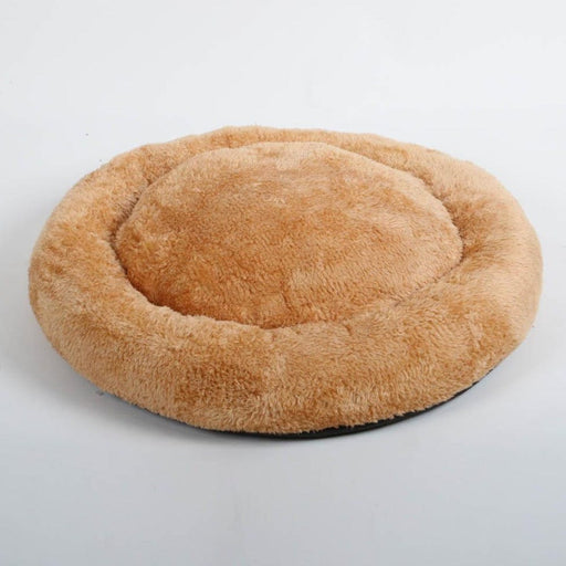 Sheppard Polar Yıkanabilir Yuvarlak Köpek Kedi Yatağı 60cm Hardal