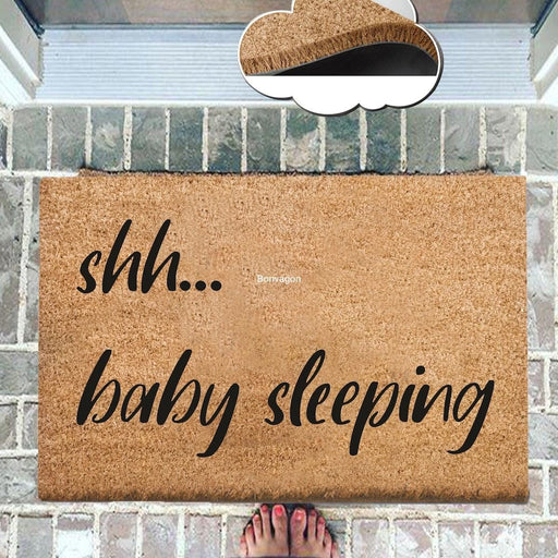 Shh Baby Sleeping - Dormir Doğal Koko Hindistan Cevizi Kapı Önü Paspas 60x40cm