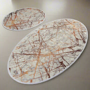 Shine Dijital Baskılı 2li Set Banyo Halısı, Kaymaz Taban, Yıkanabilir Bonvagon