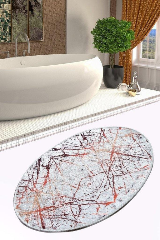 Shine Oval Dijital Baskılı Halı, Kaymaz Taban, Yıkanabilir Bonvagon