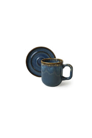 Shizen Mavi / Krem Formart Kahve Takımı 8 Parça 4 Kişilik Q39-Q44 Bonvagon